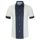 thumbnail image 1 of Lars Amadeus Camisa de manga corta con botones y estampado de bloques de colores irregulares para azul L, 1 of 6