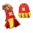 thumbnail image 1 of Dogs Costume - CHEERLEADER DOG COSTUMES - Cute K Spirit Red Yellow(Size 0), 1 of 1