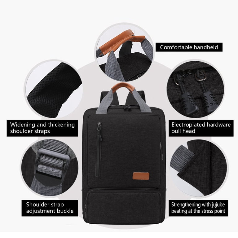 3-Piece Travel Laptop Backpack Set, Black Gray Blue, 17.7x12.6x6.3in, 17  Inch Business Carry On with Crossbody & Coin Purse, USB Port - Walmart.com