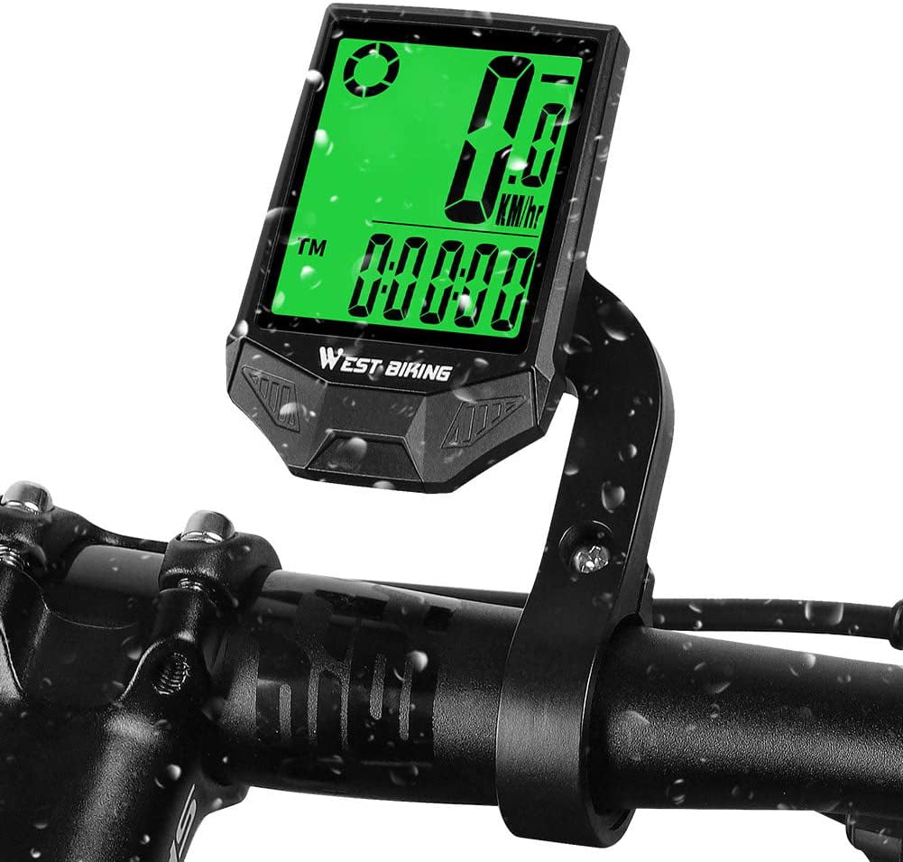Dilwe Cycling Odometer,Lightweight Waterproof Backlight Bike Computer Speedometer 