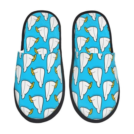 Balery Duck Dives Slient Indoor Furry Fleece Comfort House Shoes Soft Non-Slip Home Shoes Cotton slippers House Slippers-- Large