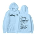 thumbnail image 1 of TINZ Sweat à Capuche Imprimé Lettre pour Femmes, Manches Longues, avec Poches, Décontracté, Fermeture Éclair devant, 1 of 4