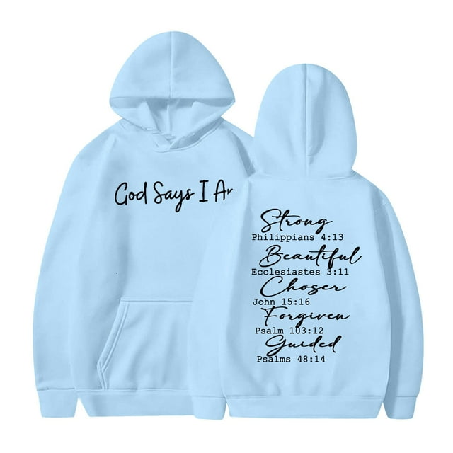 TINZ Sweat à Capuche Imprimé Lettre pour Femmes, Manches Longues, avec Poches, Décontracté, Fermeture Éclair devant