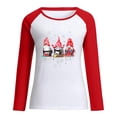thumbnail image 5 of RKSTN Chandail en Molleton de Noël pour Femmes, Col Rond, Imprimé Père Noël, Manches Longues, Confortable, Blouse Régulière, 5 of 5