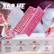 ATTACK SHARK X68 HE Rapid Trigger Keyboard Magnetic Switch 60% Wired 8KHz Magnetic Keyboard With 0.01mm RT Accuracy, Support RT/Snap Tap/DKS/MT/TGL