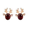 thumbnail image 2 of Fiudx Pendientes En Asta, Diseño Festivo En Ciervo, Estilo Bohemio, Ideal En Navidad, Accesorio En Celebraciones, Aleación En Oro Rosa., 2 of 2