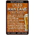 thumbnail image 1 of LYLE'S Man Cave Rules Rusty Sign Garage Decor 12 x 18 Matte Finish Metal 112180051086, 1 of 1