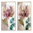 thumbnail image 2 of Designart "Pink Watercolor Peony Blooming Beauty I" Floral Peony Framed Wall Art Set Of 2 - Modern Pink Gallery Wall Frame Set For Home Decor, 2 of 6