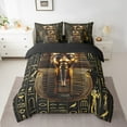 thumbnail image 2 of Erosebridal Ancient Egyptian Bedding Sets King Size, Egypt Pyramids History Comforter Sets with Sheets, Gold Black Home Decor, Reversible 7 Pieces, 2 of 4