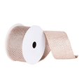 thumbnail image 1 of Vickerman 4" Beige Textured Wide Stripe Christmas Ribbon, 1 of 2