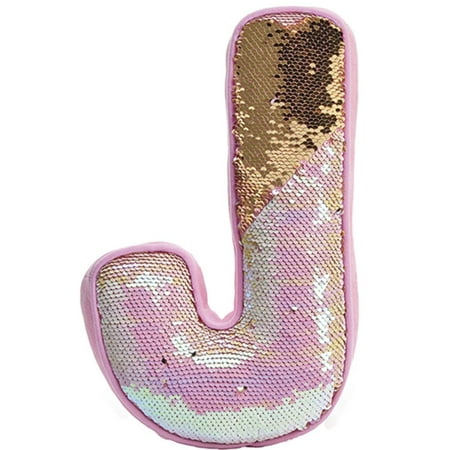 Iscream Lettermania J Initial 15 Reversible Sequin Soft Fleece