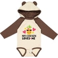 thumbnail image 3 of Inktastic My Cousin Loves Me Pineapple Girls Long Sleeve Baby Bodysuit, 3 of 5