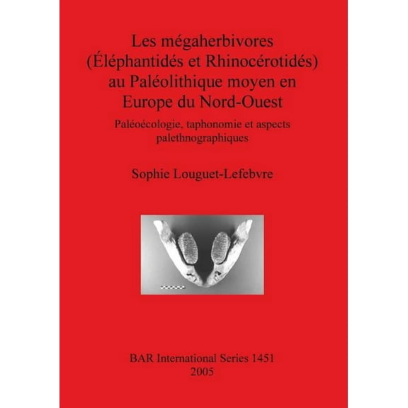 BAR International: Les mégaherbivores (Éléphantidés et Rhinocérotidés) au Paléolithique moyen en Europe du Nord-Ouest: Paléoécologie, taphonomie et aspects palethnographiques (Paperback)