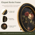 thumbnail image 5 of Home Decor Collection 6x8 Gold Ornate Rose Still Life Oval Framed Wall Art, Vintage Floral Canvas Artwork with Black and Gold Resin Frame, Botanical Tabletop or Wall Décor, 5 of 11