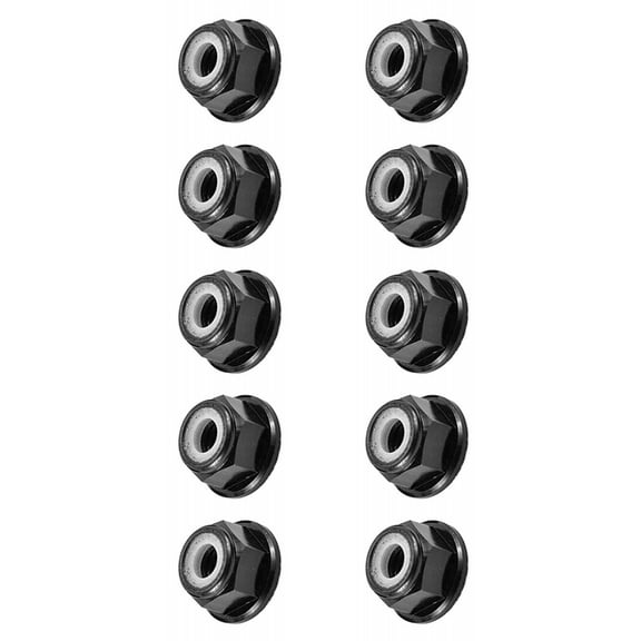 10Pcs Lightweight Aluminum Hexagonal Flange Lock Nut Replacement For Marine