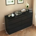thumbnail image 3 of 6 Drawer Dresser,Modern Dresser Wood Storage Cabinet with Concealed Handles & 6 Deep Drawers for Bedroom, Living Room, Entryway,Black, 3 of 7