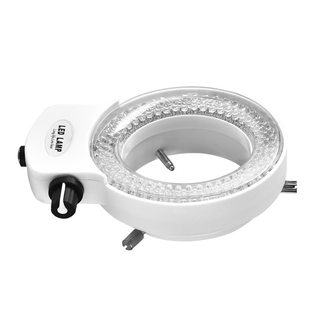 Lámpara de Luz de Anillo LED para Microscopio, Lámpara de Anillo de Cámara 144 Cuentas LED FUente de Luz Brillo Control Variable Ajustable Iluminación Sen Sombras