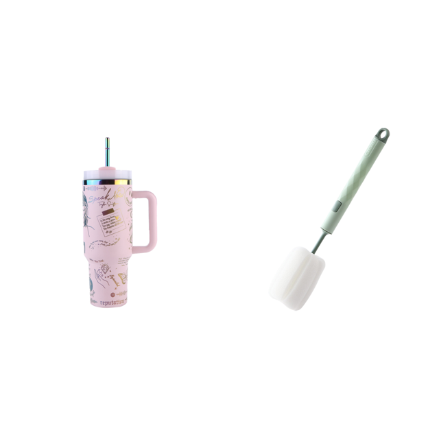 Fría Acero Inoxidable Con Pajita Térmica Helada (claro) Rosa