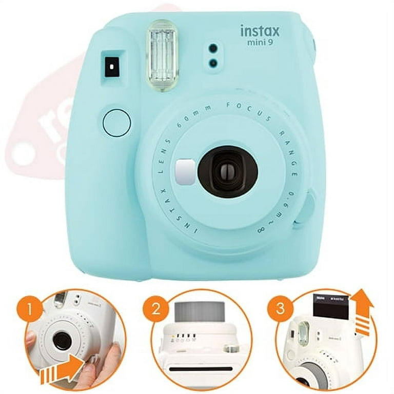 Fujifilm Instax Mini 9 Instant Camera (ice Blue) With Twin Film Pack (40  Sheets) : Target