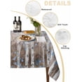 thumbnail image 2 of Blue Brown Forest Table Cloth, Modern Oil Painting Art Waterproof Tablecloth for Square Tables, Reusable Washable Fabric Table Cover for Restaurant Kitchen Dining Tables 60"x60", 2 of 6