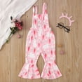 thumbnail image 4 of TOOYOU Girls Romper Easter Sleeveless Cartoon Prints Tops Bottoms Jumpsuit Breathable Playsuit Bodysuits For Toddler ,Size 18-24 Months Pink, 4 of 8