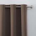 thumbnail image 5 of Bedroom Thermal Blackout Curtains Drapery Panels Sets, Three Pass Microfiber Thermal Insulated Solid Ring Top Blackout Window Curtains/Drapes (Brown, 2 Panels, 29 x 18 inch), 5 of 8