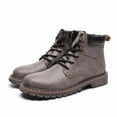 thumbnail image 1 of Botas de hombre, zapatos de invierno de cuero con cordones para el trabajo, viajes, negocios y calzado informal., 1 of 5