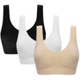 thumbnail image 1 of Women's Workout Sports Bra with Removable Pads Comfortable Activity Sports Bras Pack, 1 of 6