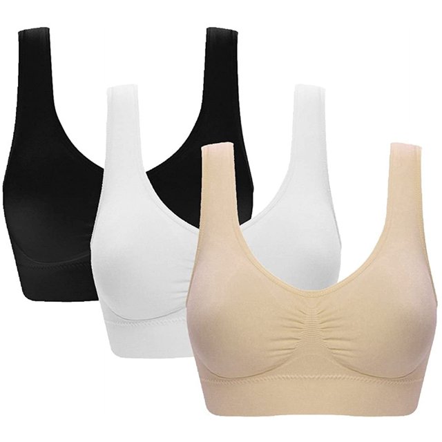 Women's Workout Sports Bra with Removable Pads Comfortable Activity Sports Bras Pack
