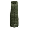 thumbnail image 6 of ZMHEGW Women Coats Winter Sleeveless Vest Long Hoodie Warm Down With Pockets Quilted Outdoor Zip Up Long Vest Fall Jackets, 6 of 7