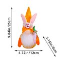 thumbnail image 2 of Puntoco Muñeca De Pascua D [Conejo Zanahoria A Cuadros Rojo Anaranjado],Decoración Hogareña, 2 of 2