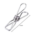 thumbnail image 5 of Shoreew 20Pcs Stainless Steel Metal Long Tail Clip with Hooks Rustproof Strong Grip Spring-Loaded Versatile Clothespins Universal Hanging Clips, 5 of 7