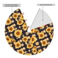 thumbnail image 2 of Lsque Vintage Black White Plaid Sunflowe Print Christmas Tree Skirt, Tree Skirt with Ties or Velcro, Perfect for Holiday Decorations, Halloween, and New Year-48", 2 of 7