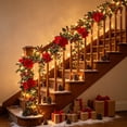 thumbnail image 5 of 2026 Christmas Indoor Home Decor Artificial Green Plants Pines And Imitation Rattan Christmas Home Dining Table Green PLANTS Decoration Window Ornaments, 5 of 5