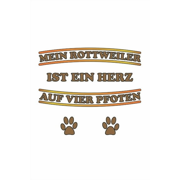 Mein Rottweiler ist ein Herz auf vier Pfoten: Monatsplaner, Termin-Kalender für Hunde-Halter - Geschenk-Idee - A5 - 120 Seiten (Paperback)