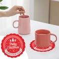 thumbnail image 1 of Posavasos para vino y té, decoración navideña para hoteles, restaurantes, hogar, diseño plegable y portátil, marco de metal y base de madera, ideal para fiestas de té, bodas y oficinas., 1 of 9