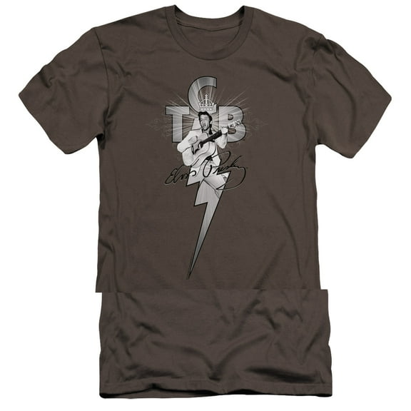 Elvis Presley TCB Ornate Premuim Canvas Slim Fit T-Shirt Charcoal