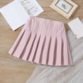 thumbnail image 4 of Girls' Pleated Mini Skirt with Undershorts - High Waist Pull-on Tennis School Uniform, Stylish Versatile for All Tops 2-14Y, Pink, 110, 4 of 5