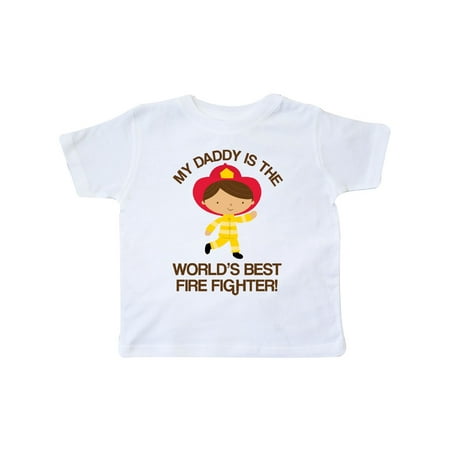 Worlds Best Firefighter Dad Toddler T-Shirt (Best Cage Fighter In The World)