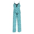 thumbnail image 5 of DHFJKG Womens Pajama Sets 2 Piece Spaghetti Strap Sleepwear Ruffle Heart Print Soft Pants Set Loungewear Outfits Stylish Nightwear, 5 of 5