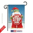 thumbnail image 2 of Breeze Decor BD-XM-G-114137-IP-BO-DS02-US Santa Stop Here Winter - Seasonal Christmas Impressions Decorative Vertical Garden Flag - 13 x 18.5 in., 2 of 4