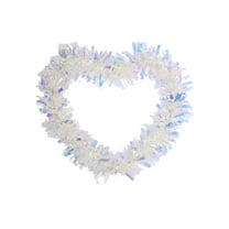 Gaiwos Valentine Day Heart Wreaths 11.8 inches, Tinsel Heart Shaped Wreaths, Hanging Ornaments for Gifts Wedding Engagement Anniversary Birthday Front Door Window Home Mantel Decor