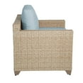 thumbnail image 5 of Afuera Living Wicker / Rattan Outdoor Club Chair in Sky Blue, 5 of 6