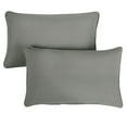 thumbnail image 5 of Sunbrella  Canvas Charcoal Corded Indoor/ Outdoor Pillows (Set of 2) 14 in x 24 in, 5 of 5