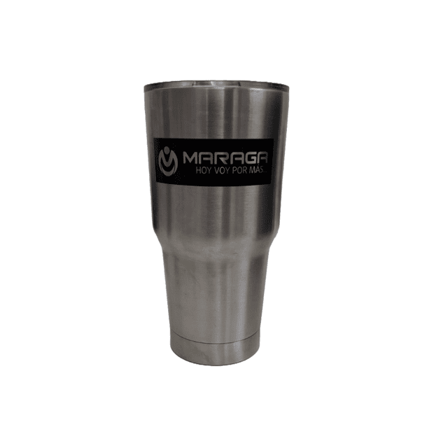 Vaso Térmico Maraga 30 oz Acero Inoxidable Conserva Temperatura, Color Plata