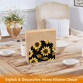 thumbnail image 6 of Yayeee Napkin Holder for Table Kitchen Paper Tissue Organization, Black Sunflower Pattern, 6 of 8