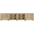thumbnail image 7 of WAMPAT Kitchen Sideboard Buffet Cabinet with Storage, Farmhouse 4-in-1 Glass Cabinets & Dresser for Dining Room, TV Console Table & Entertainment Center for Living Room & Bedroom, Oak, 7 of 7