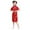 Red, variant on Chinese Dress for Girls 6-8 New Year Clothing Little Girl Chinese Qipao Dresses Floral Short Sleeve Traditional Clothes Birthday Party Outfits Pink 18-24 Months
