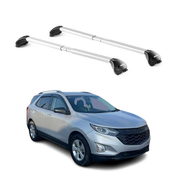 OMAC Roof Rack Cross Bars For Chevrolet Equinox 2018-2024 Silver Carrier 2 Pcs