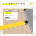 thumbnail image 4 of USB C a USB 3.1 Corto AC 10Gbps Tipo C Macho a USB 3.1 Macho Plano Flexi AC USB 3.2 Gen 2 AC Datos 100W PD AC Carga rápida, para Smartphone Tatte,Amarillo,13 cm/5.1 in ACTIVE Biensenido a ACTIVE, 4 of 5
